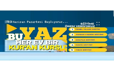 BU YAZ HER EV BİR KURAN KURSU' Yaz Kuran Kursları Evlere Taşınıyor: Hem Eğitim Hem Aileye Destek