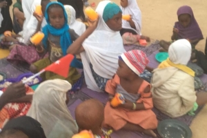 Afrika Çad yemek dağıtımı