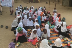 Afrika Çad yemek dağıtımı