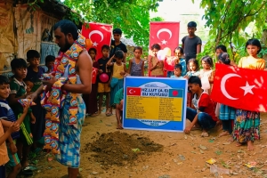 Hz Lut a.s su kuyusu temel atma töreni Arakan kampları Eylül 2022