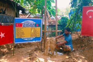 Hz.lut aleyhisselam su kuyusu sondaj çalışması suyun bulunması boruların döşenmesi 