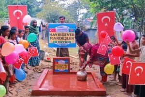 Hayır sever kardeşler su kuyusu açılışı yapıldı 