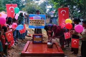 Hayır sever kardeşler su kuyusu açılışı yapıldı 