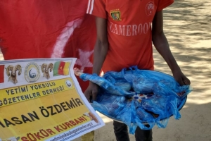 Afrika Kamerun şükür kurbanı kesin ve dağıtımı yapıldı