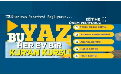 BU YAZ HER EV BİR KURAN KURSU' Yaz Kuran Kursları Evlere Taşınıyor: Hem Eğitim Hem Aileye Destek