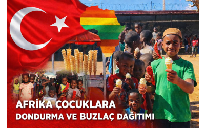 ARFİKA ÇOCUKLARA DONDURMA BUZLAÇ DAĞITIMI