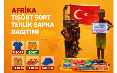 AFRİKA TİŞÖRT ŞORT TERLİK ŞAPKA DAĞITIMI