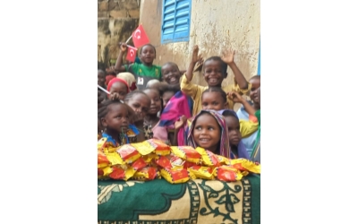 Afrika BENİN bisküvi dağıtımı Eylül 2022 Yetimi yoksulu gözetenler Derneği 