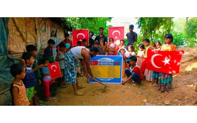 Hz Lut a.s su kuyusu temel atma töreni Arakan kampları Eylül 2022