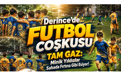 Derince’de Futbol Coşkusu Tam Gaz: Minik Yıldızlar Sahada Fırtına Gibi Esiyor!
