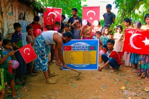 Hz Lut a.s su kuyusu temel atma töreni Arakan kampları Eylül 2022