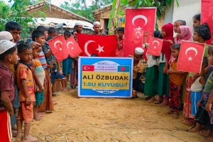 Ali Özbudak su kuyusu Bangladeş Arakan kampları temel atma töreni Ekim 2022