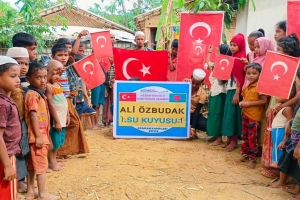 Ali Özbudak su kuyusu Bangladeş Arakan kampları temel atma töreni Ekim 2022