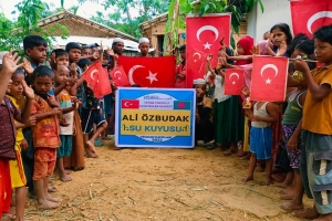 Ali Özbudak su kuyusu Bangladeş Arakan kampları temel atma töreni Ekim 2022