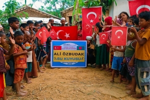 Ali Özbudak su kuyusu Bangladeş Arakan kampları temel atma töreni Ekim 2022
