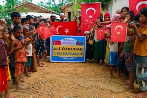 Ali Özbudak su kuyusu Bangladeş Arakan kampları temel atma töreni Ekim 2022