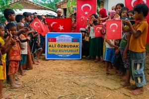 Ali Özbudak su kuyusu Bangladeş Arakan kampları temel atma töreni Ekim 2022