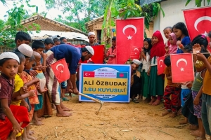 Ali Özbudak su kuyusu Bangladeş Arakan kampları temel atma töreni Ekim 2022