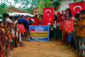 Ali Özbudak su kuyusu Bangladeş Arakan kampları temel atma töreni Ekim 2022