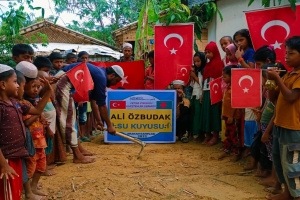 Ali Özbudak su kuyusu Bangladeş Arakan kampları temel atma töreni Ekim 2022
