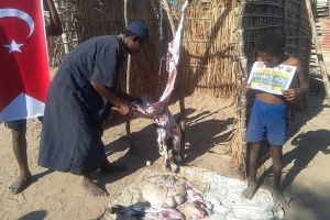 Afrika Madagaskar köylerinde hayırseverimiz adına şifa kurbanı kesilip yetim ve yoksul ailelere dağıtıldı Ekim 2022