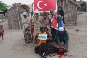 Afrika Madagaskar bölgesinde adak kurbanı kestirip yetim yoksul ailelere evlerinde ziyaret ederek dağıtımında bulunduk