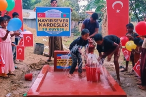 Hayır sever kardeşler su kuyusu açılışı yapıldı 