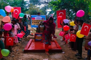 Hayır sever kardeşler su kuyusu açılışı yapıldı 