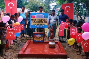 Hayır sever kardeşler su kuyusu açılışı yapıldı 