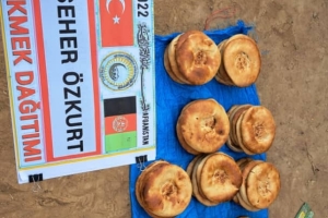 Afganistan ekmek dağıtımı 
