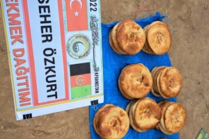 Afganistan ekmek dağıtımı 