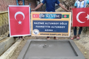Arakan kamplarında su kuyusu açılışı 2023
