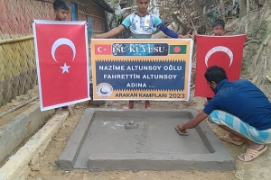Arakan kamplarında su kuyusu açılışı 2023