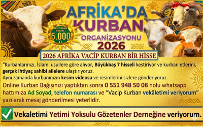 2026 AFRİKA VACİP KURBAN BİR HİSSE