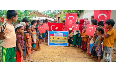 Ali Özbudak su kuyusu Bangladeş Arakan kampları temel atma töreni Ekim 2022