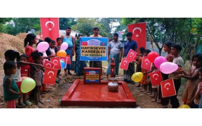 Hayır sever kardeşler su kuyusu açılışı yapıldı 