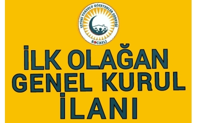 İlk olağan genel kurul ilanı