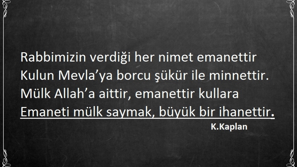 Her nimet bir ikramdır