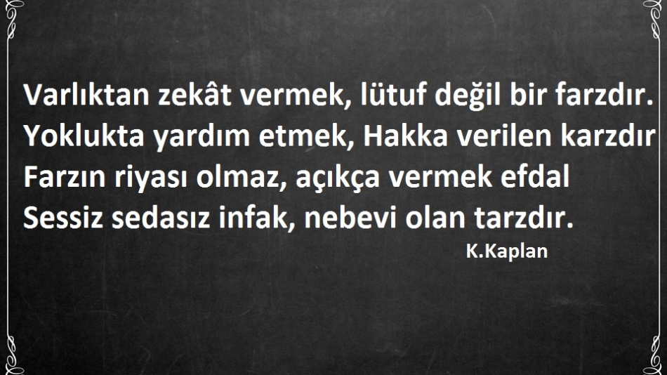 Zekât, zengin kullara farzdır, 