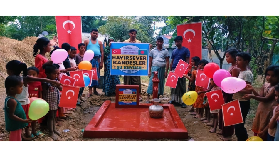 Hayır sever kardeşler su kuyusu açılışı yapıldı 